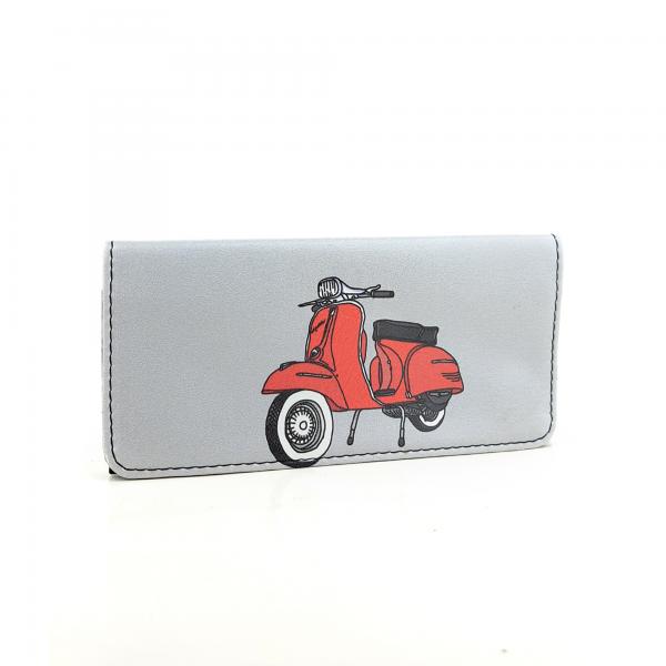 Perabags Retro Vespa Baskılı Tütün Kesesi | Mıknatıslı ve Fermuarlı