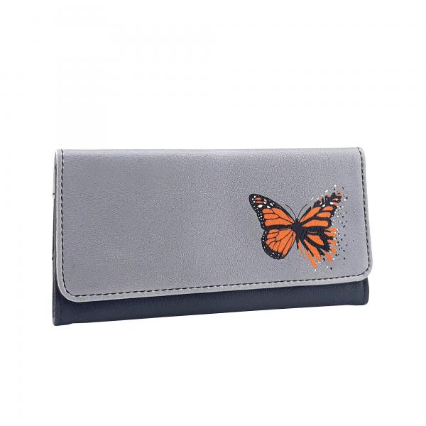 Perabags Kelebek Baskılı Tütün Kesesi | Gizli Mıknatıslı ve Fermuarlı